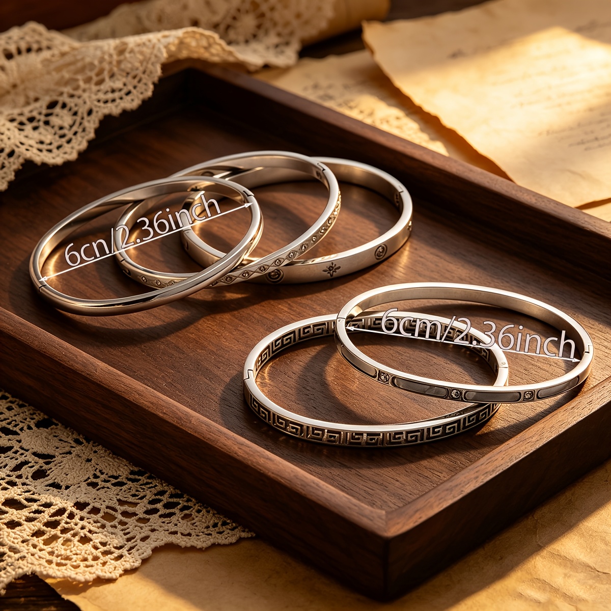 Unisex Stainless Steel Decorative Bracelet, Fade-Resistant & Washable